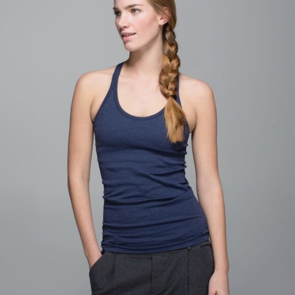 lululemon athletica Blue Fitted Ribbed Sleeveless Tank Top - Picture 2 of 11